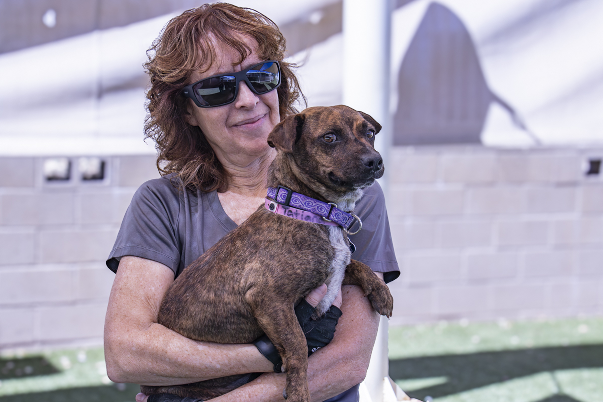 Un dueño de mascota conociendo el proceso de reubicación de perros y gatos